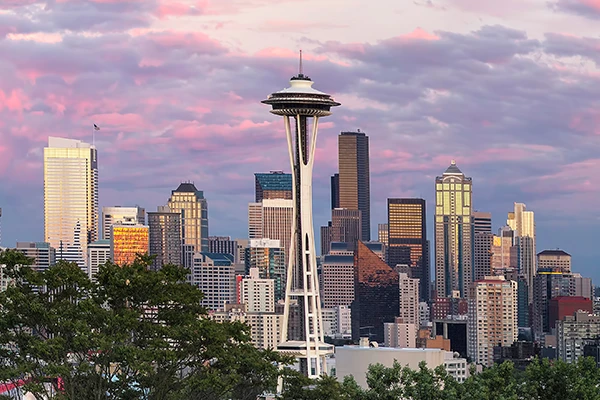 Summer conference at Seattle, WA skyline